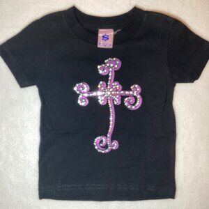 Ransom Ranch Black Short Sleeve T Shirt Jeweled Size 18 MTHS New no Tags
